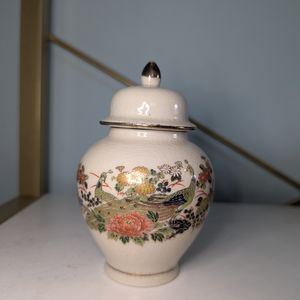 Elegant Floral Ceramic Jar